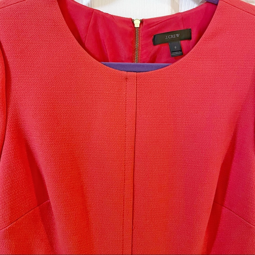 J. Crew Bell Sleeve Crepe Suiting Dress - Picture 4 of 10